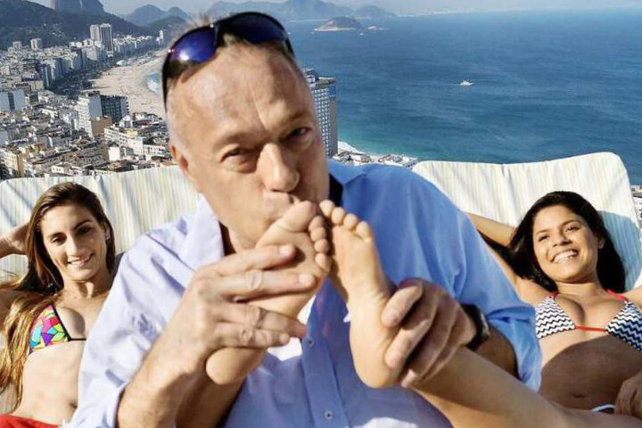 Der Ex-Richter mit seinen Gespielinnen in Rio de Janeiro.