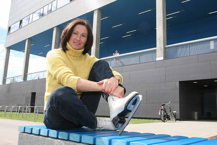 Karin Enke war auf dem Eis für die DDR unterwegs.
