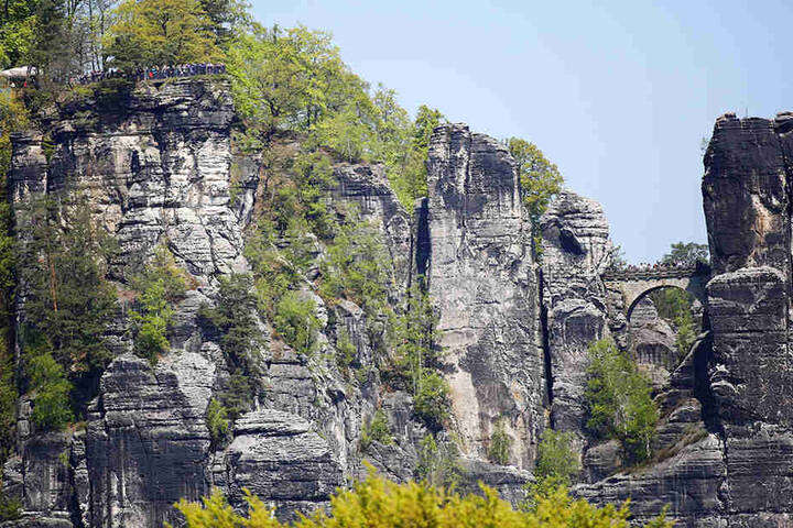 Die Bastei in der Sächsischen Schweiz ist teilweise gesperrt.