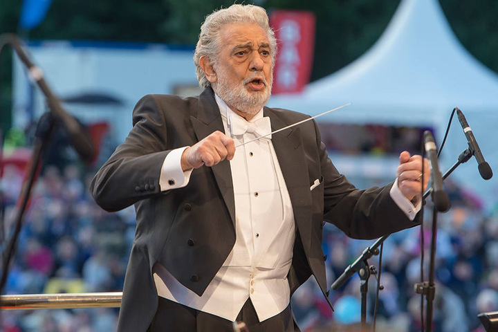Placido Domingo - der Dirigent bei der Arbeit.