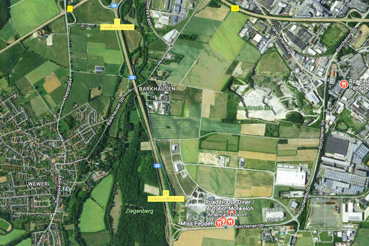 Hier staut es sich auf der A33.