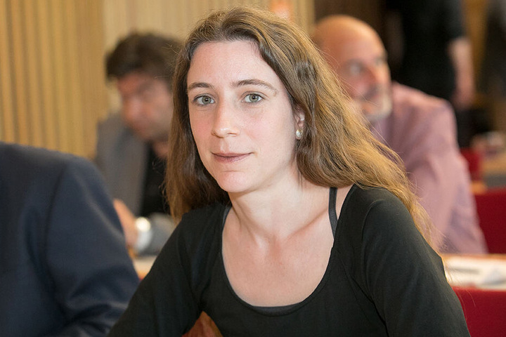 Auch Kerstin Wagner (39, Linke) engagiert sich für mehr Gemeinwohl-Ökonomie in Dresden.