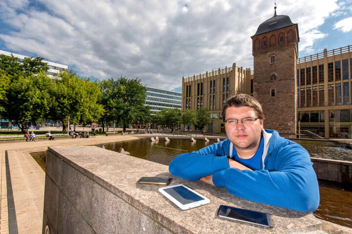 Steffen Förster (32) von den "Freifunkern" wünscht eine bessere Kommunikation mit den Verantwortlichen der Stadt.
