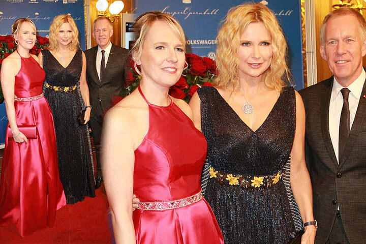 Politiker-Gattin Anke Gabriel, Schauspielerin Veronica Ferres (52) und TV-Moderator Johannes B. Kerner (53, v.l.n.r.).