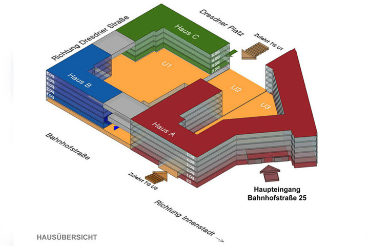 Ob sich alle Mitarbeiter zurechtfinden? Ein Plan hilft auf der Suche nach dem Arbeitsplatz im Neuen Technischen Rathaus.