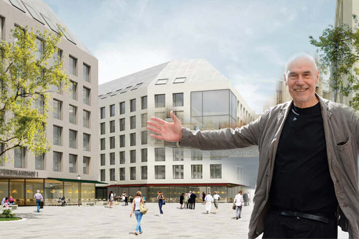 Architekt Peter Kulka (80) schlug als Einziger schräge Dächer auf allen Bauwerken vor.