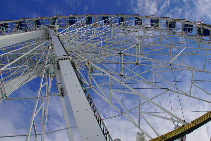 Das Riesenrad ist nur eine Attraktion auf dem Cannstatter Wasen.