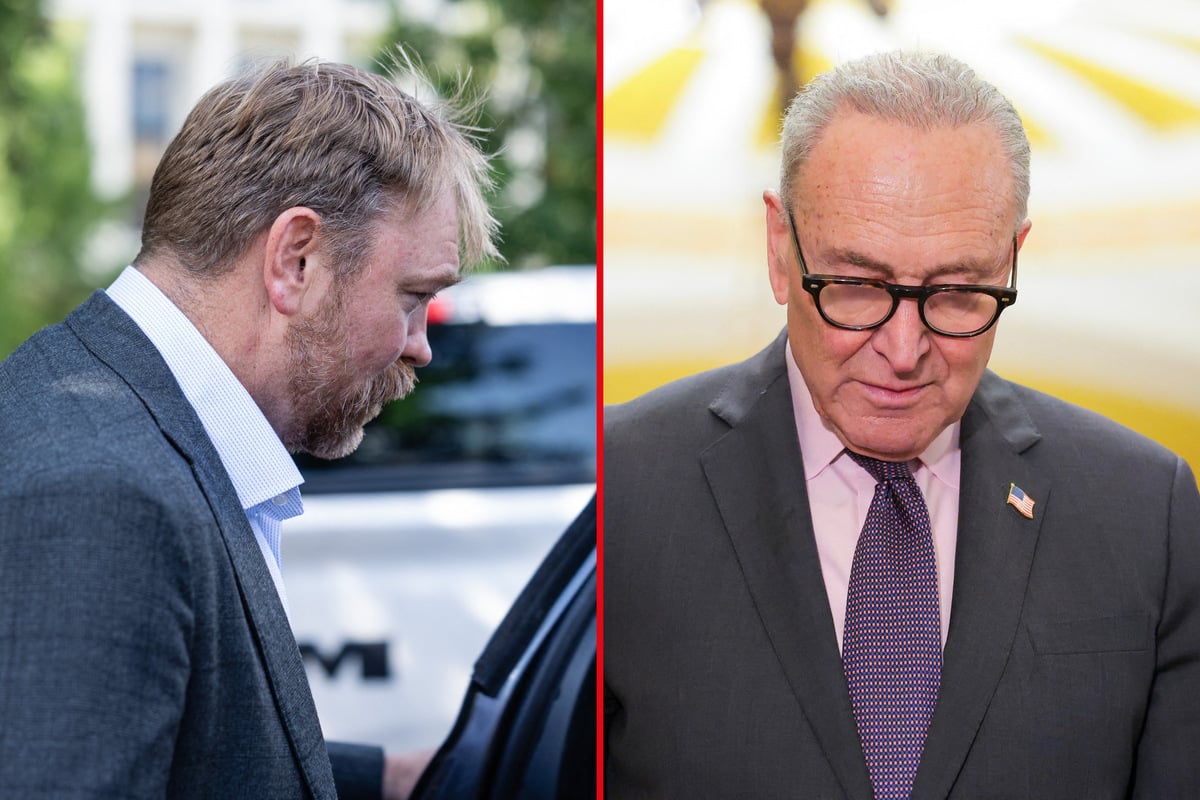 Platner meets with Chuck Schumer and other Senate Democrats in Washington amid sexting scandal