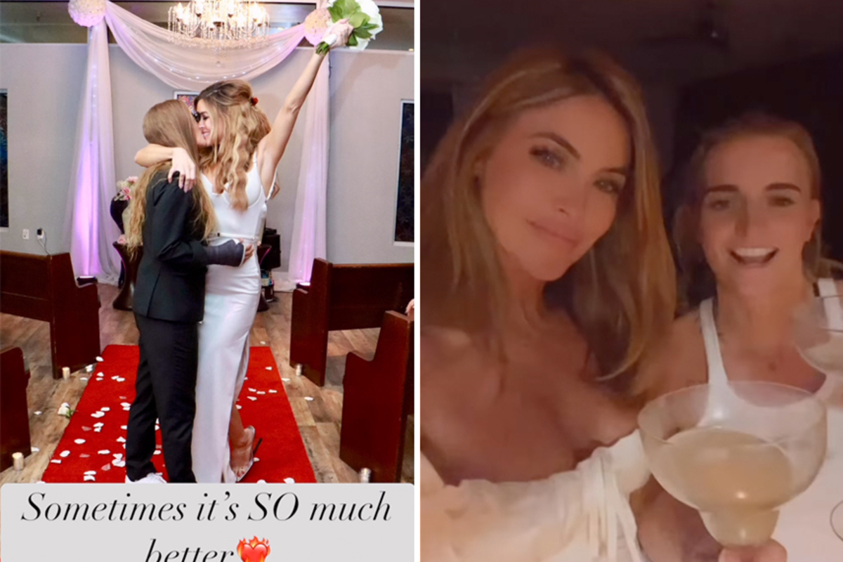Chrishell Stause wore a £432 wedding dress from her own closet to marry G  Flip