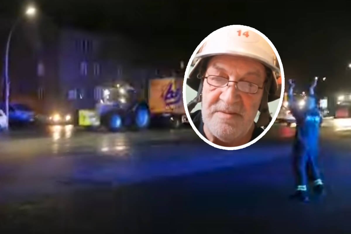 La Ola für Traktoren: Kameraden protestieren gegen Bestrafung von Berliner Feuerwehrmann