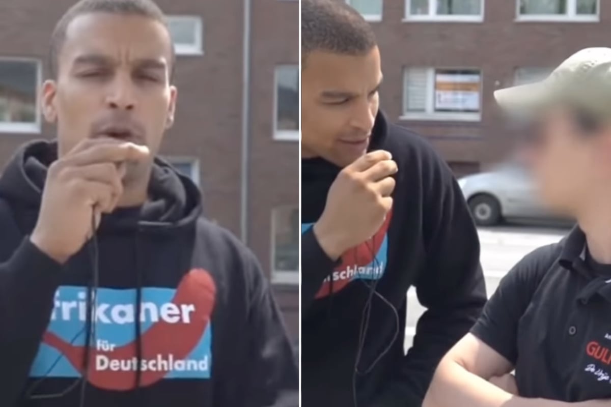 AfD-Fan platzt in Video von Rapper und wird rassistisch: "Du bist doch auch ein N*****?"