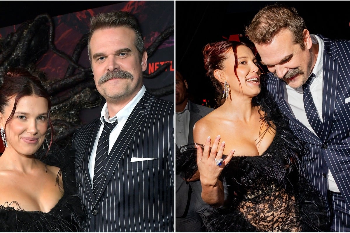 David Harbour talks viral fallout of Millie Bobby Brown feud rumors: "We're fine"