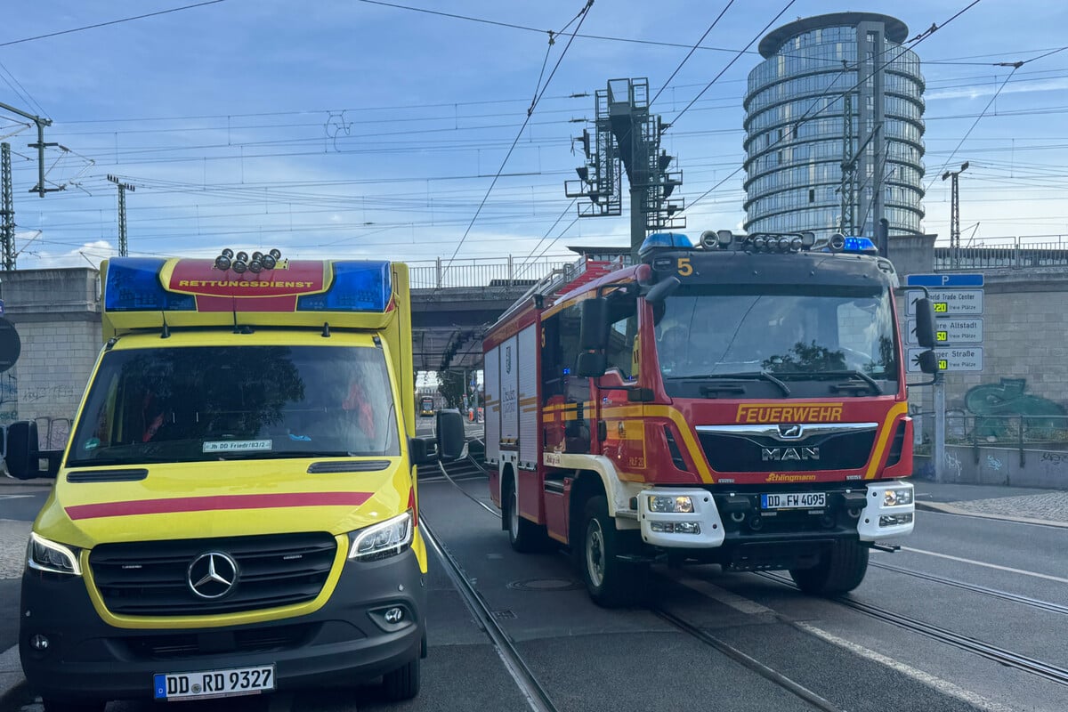 Zugverkehr am Dresdner WTC unterbrochen: Feuerwehr im Einsatz!