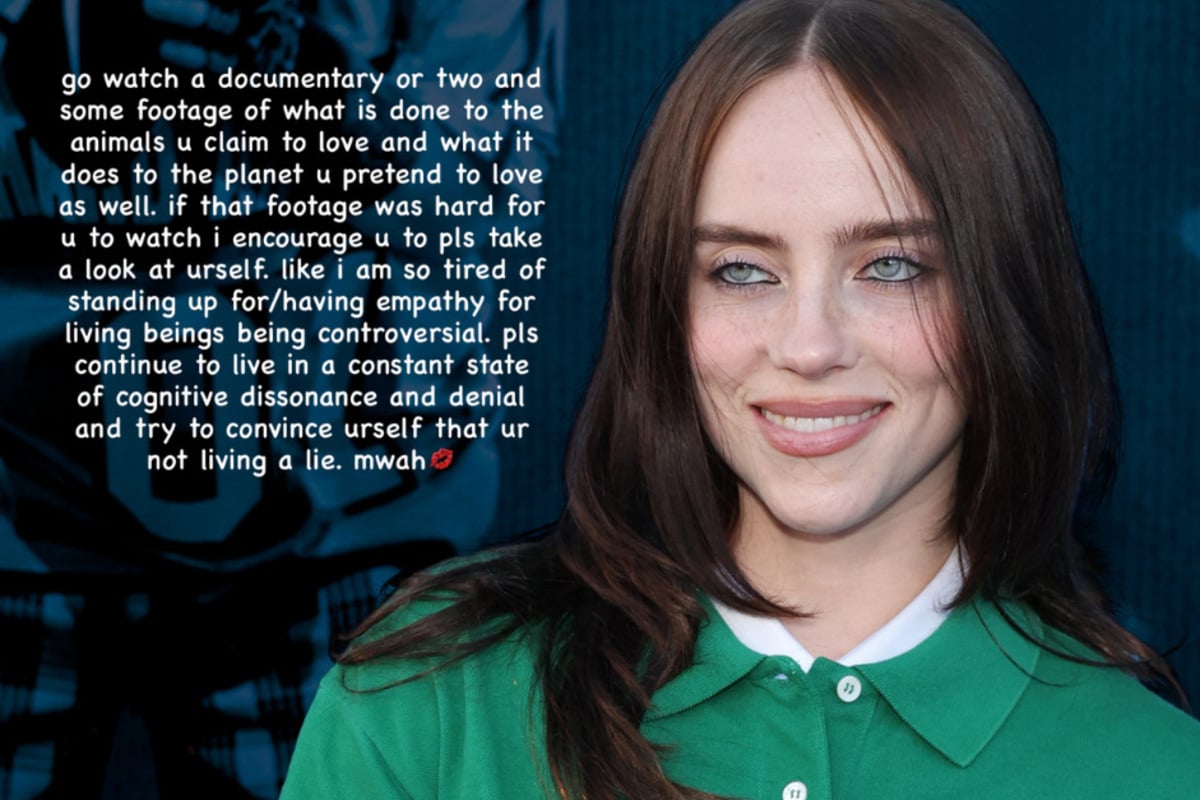 Billie Eilish spars with fans after she says eating meat is "inherently wrong"