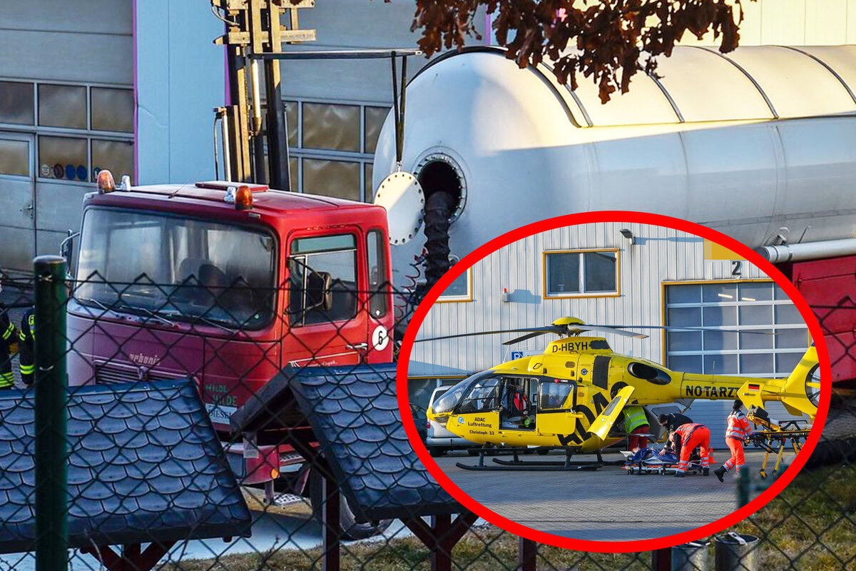Gas-Laster in Flammen: Mitarbeiter schwer verletzt mit Heli in Klinik geflogen!