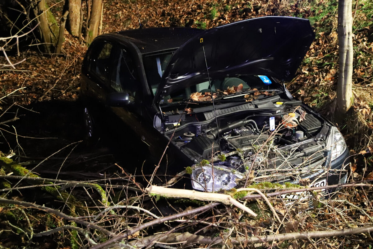 Unfall Im Erzgebirge Auto Landet Im Graben Fahrer Im Krankenhaus