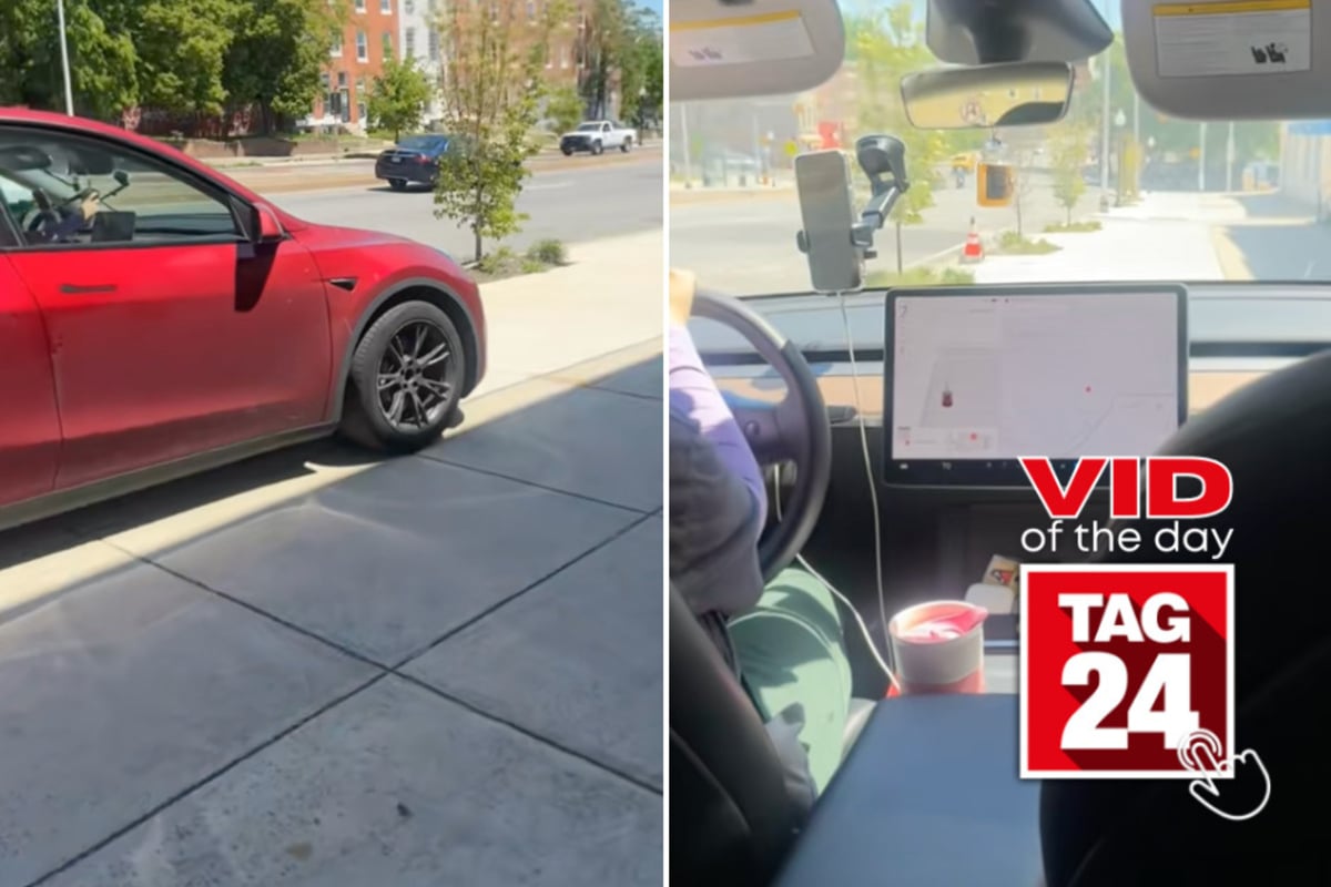 Viral Video of the Day for May 6, 2026: Woman finds her Uber parked on sidewalk – gets in anyway!