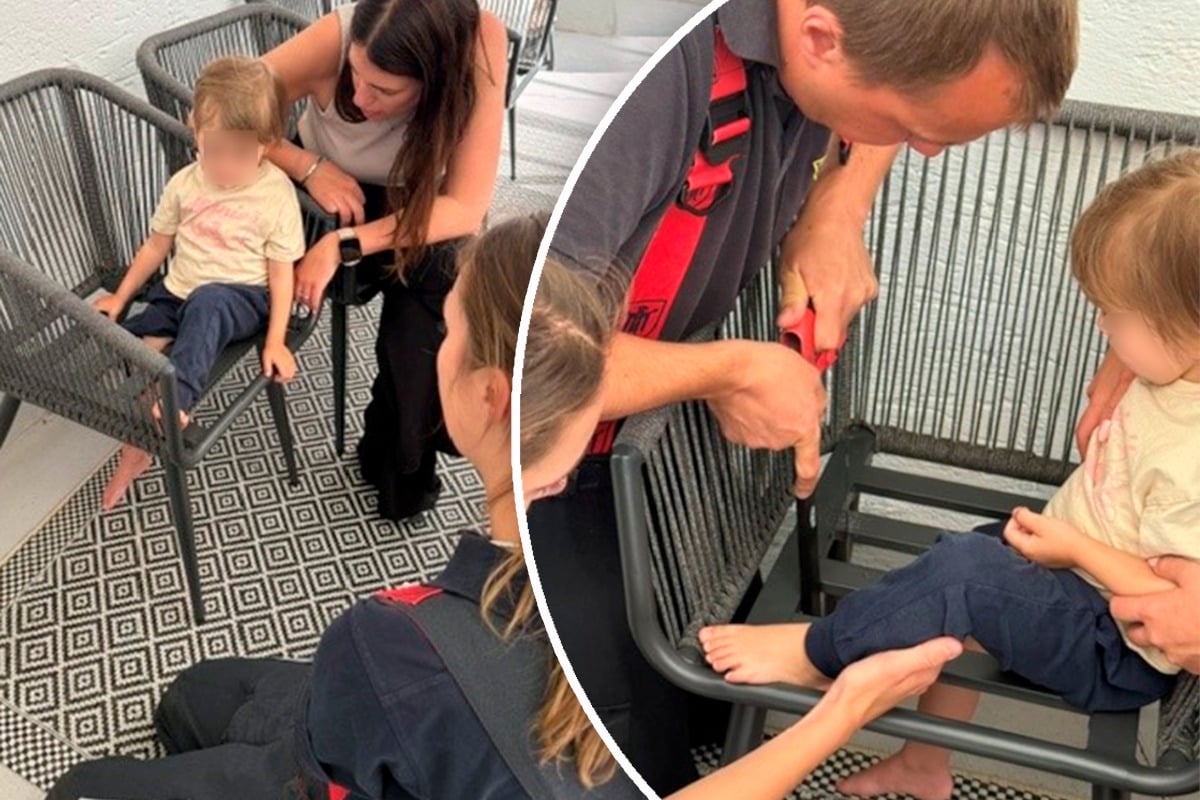 Mia in misslicher Lage: Kind steckt in Stuhl fest