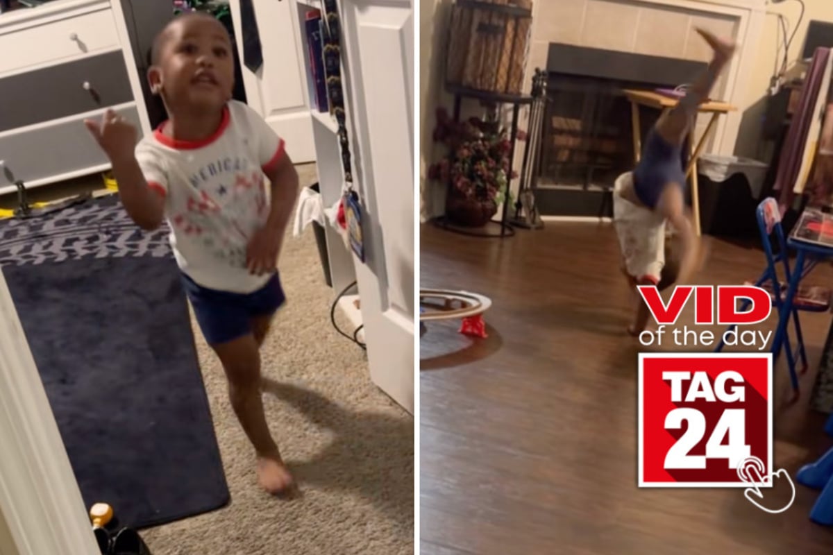 Viral Video of the Day for June 22, 2026: Toddler literally flips his way out of argument with mom
