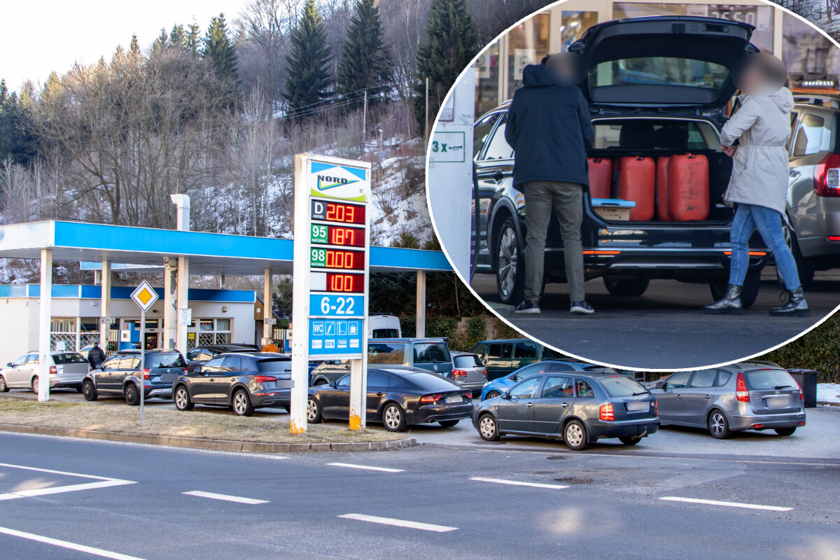 Exploze cen pohonných hmot v Německu: Sasko se v Česku plní plechovkami
