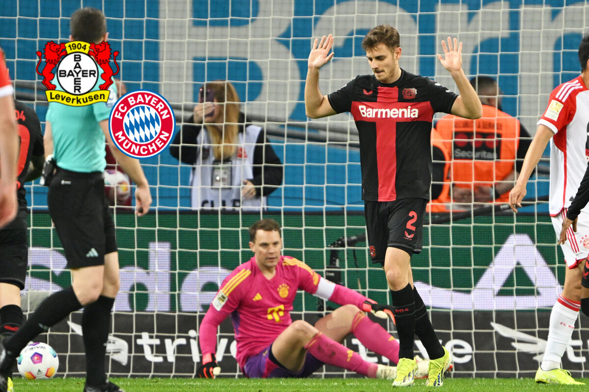 Bundesliga-Gipfel Leverkusen gegen Bayern: Die Werkself führt mit 1:0 durch Stanisic