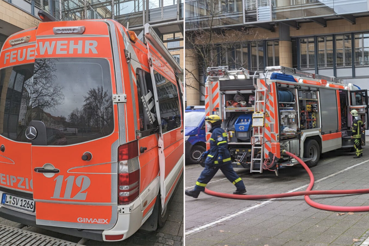 Zweitägiger Feuerwehreinsatz im Leipziger Nordosten: Bürokomplex evakuiert