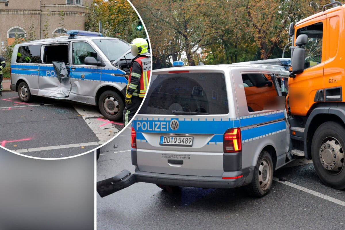 Polizei-Crash-in-Chemnitz-Streifenwagen-nach-Unfall-v-llig-verbeult