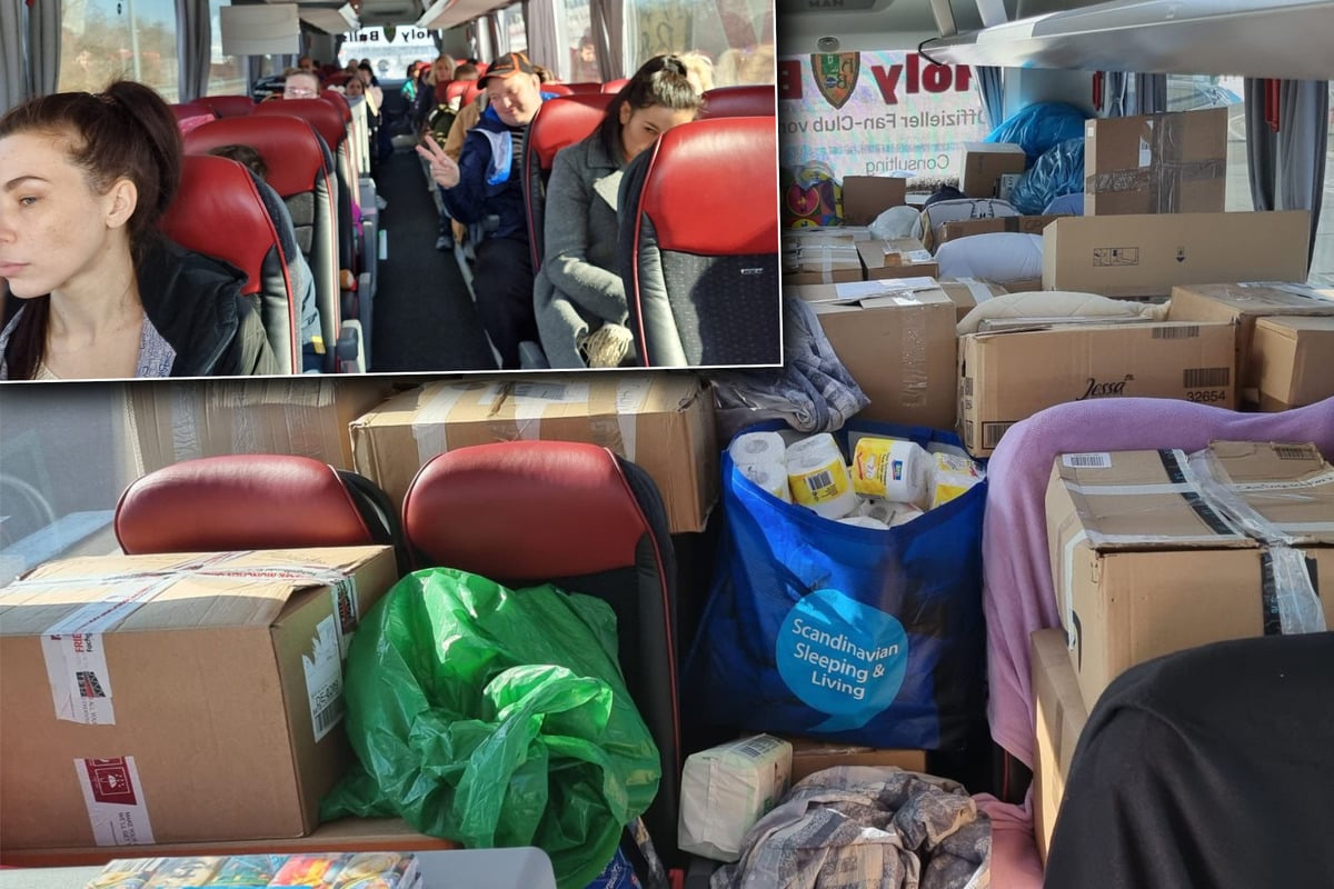 RB Leipzig fan club Holy Bulls brings relief supplies to Ukraine and brings refugees to safety