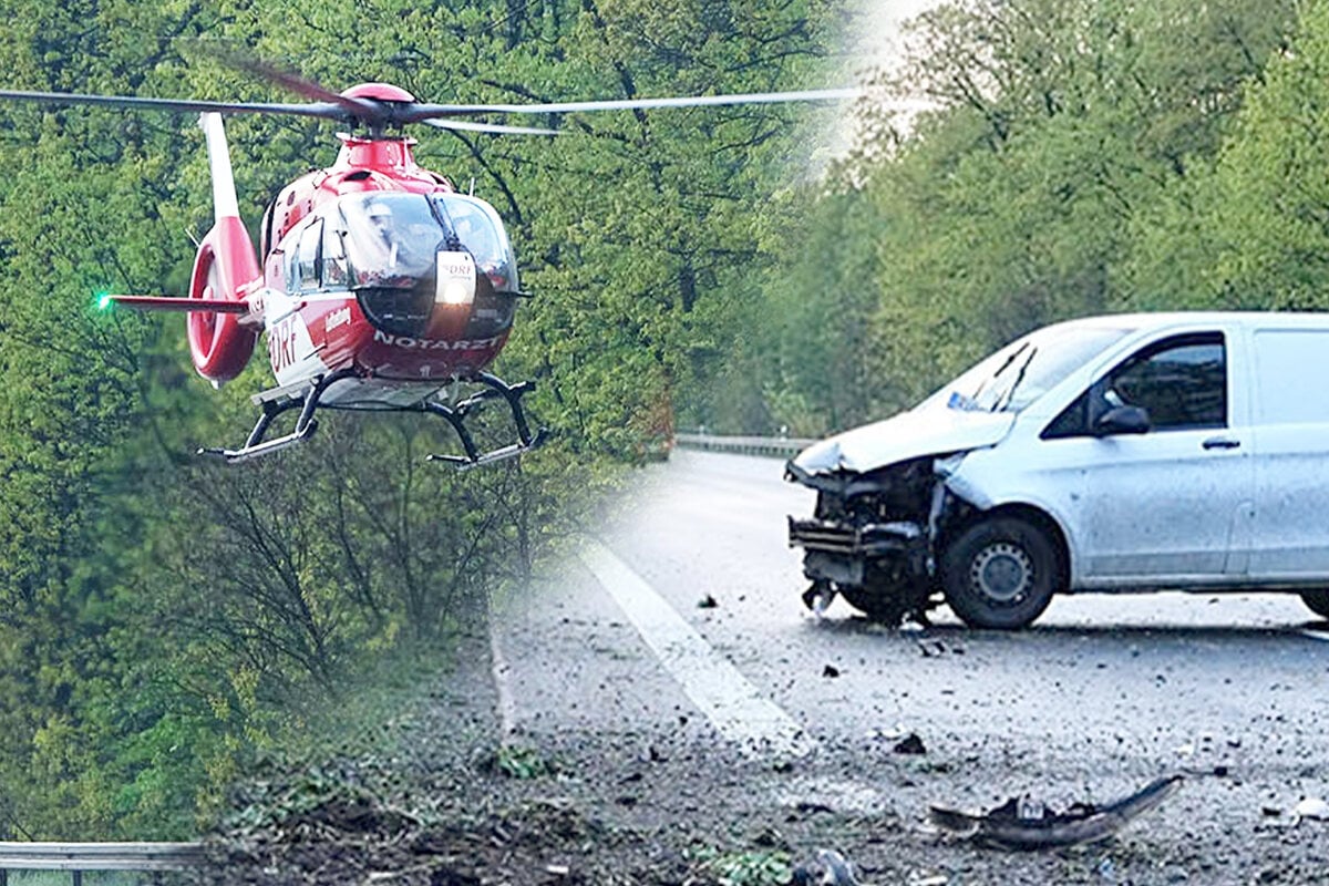 Unfall auf der A13: Transporter bei Regen in Leitplanke ...