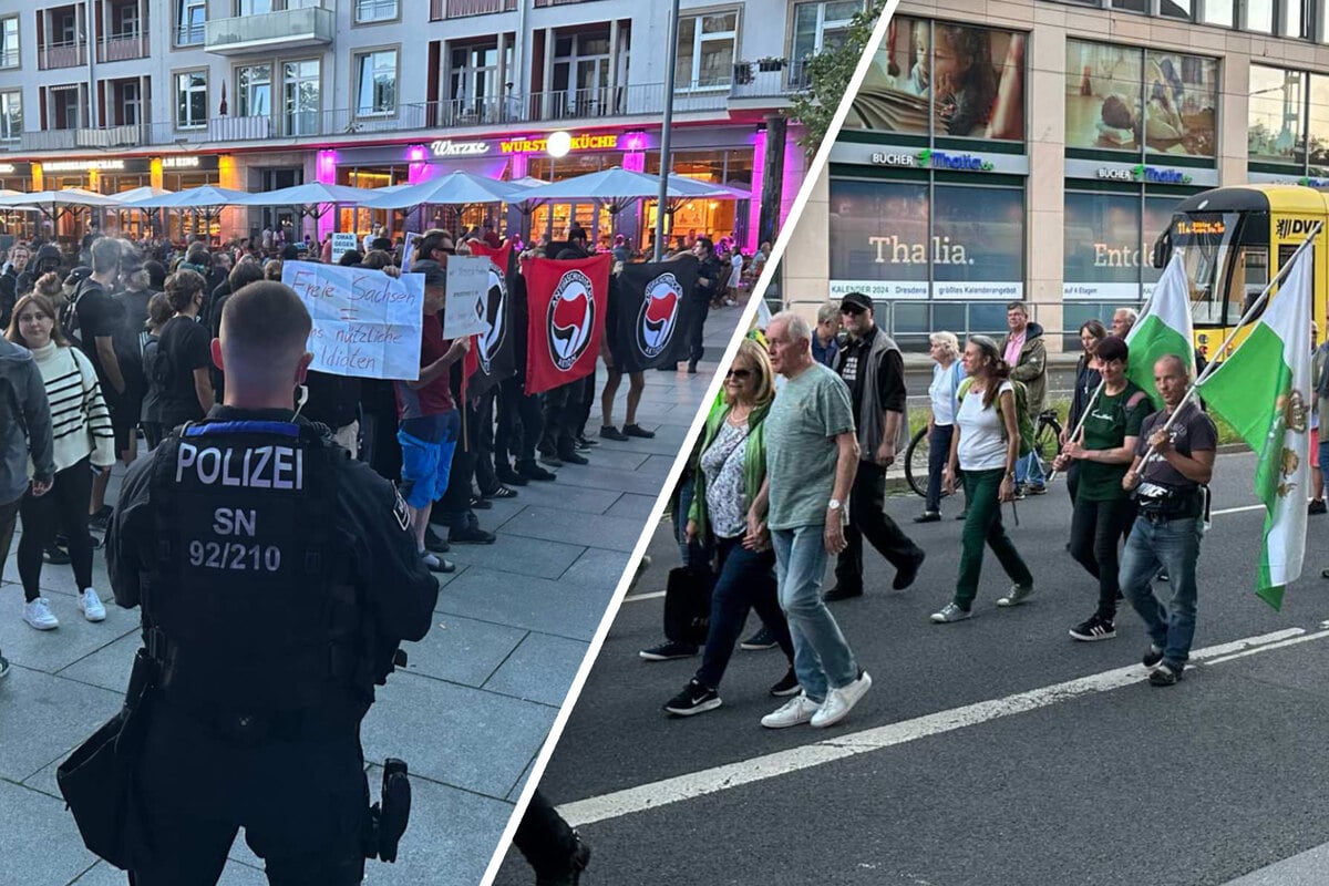 "Montags-Spaziergang": Rechte marschieren durch die Dresdner Innenstadt