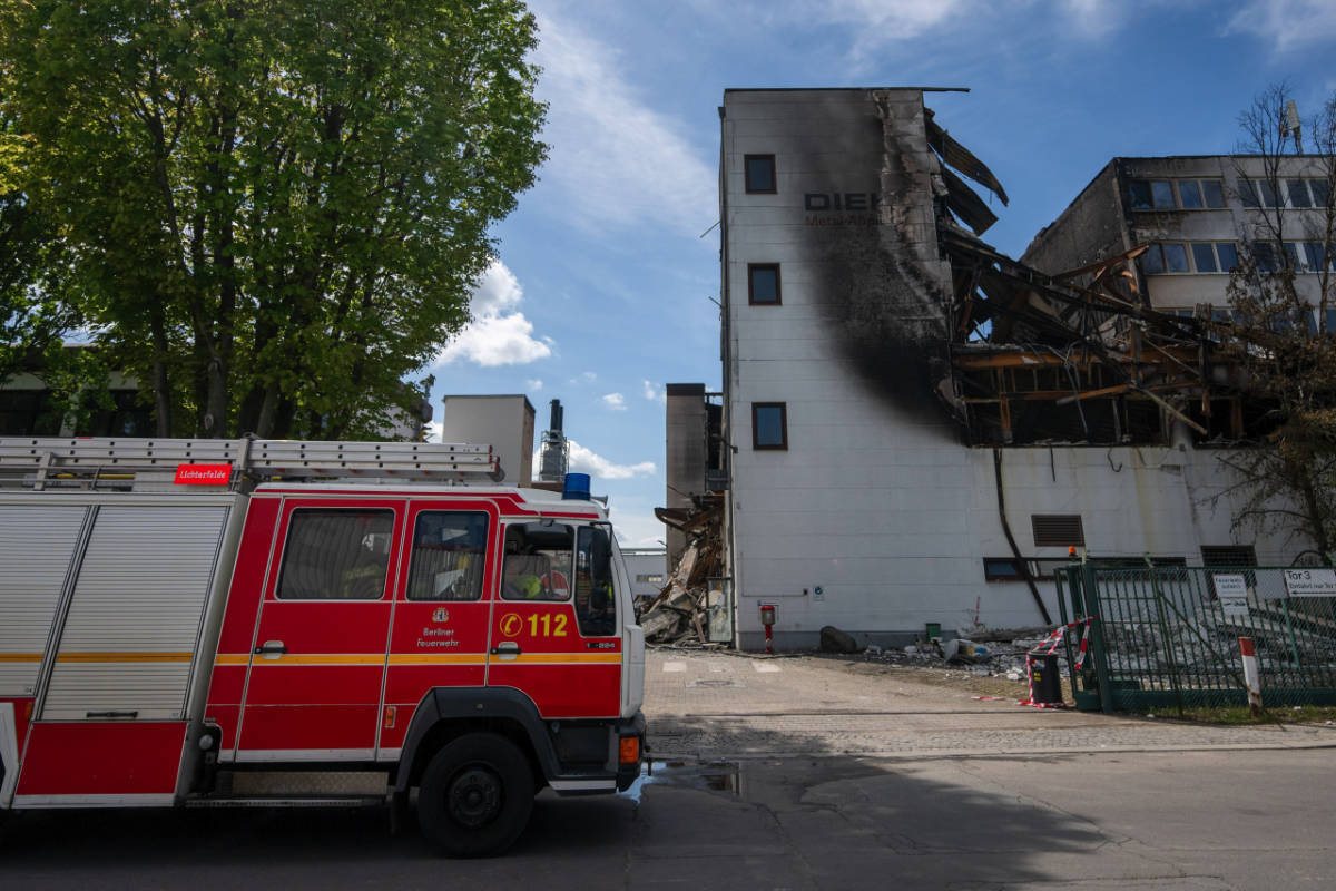 Brand bei Rüstungskonzern Diehl in Berlin wieder aufgeflammt