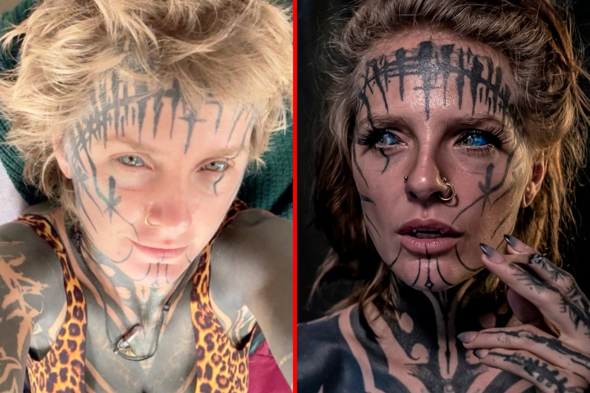 Tattoo-addicted surfer inks her eyeballs to match the ocean