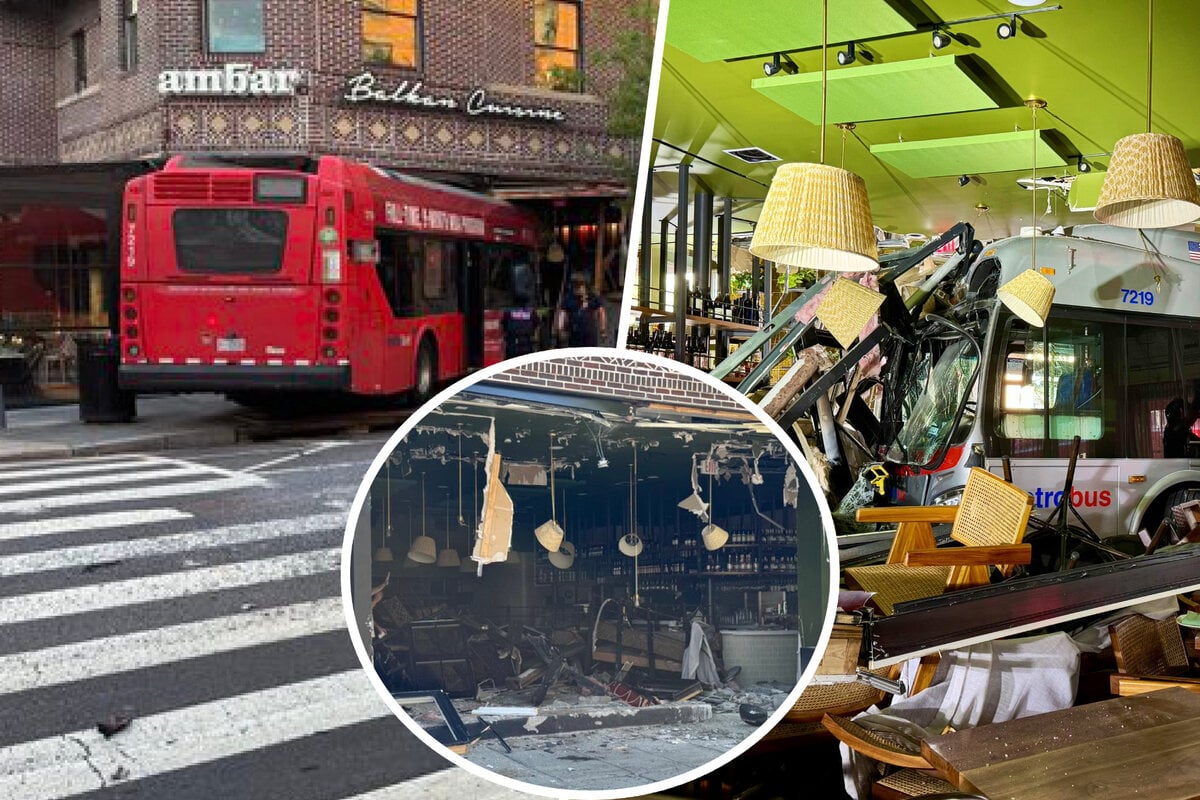 Bus durchbricht Fassade: Balkan-Restaurant völlig verwüstet