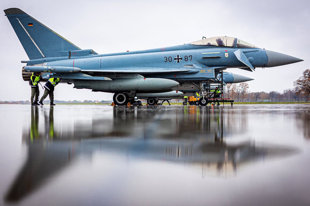 In Stuttgart gelandeter Eurofighter Deshalb ist er noch da