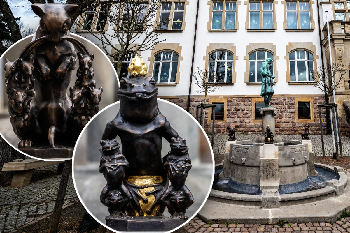 Jetzt sprudelt der Röhrsdorfer Märchenbrunnen in Chemnitz wieder