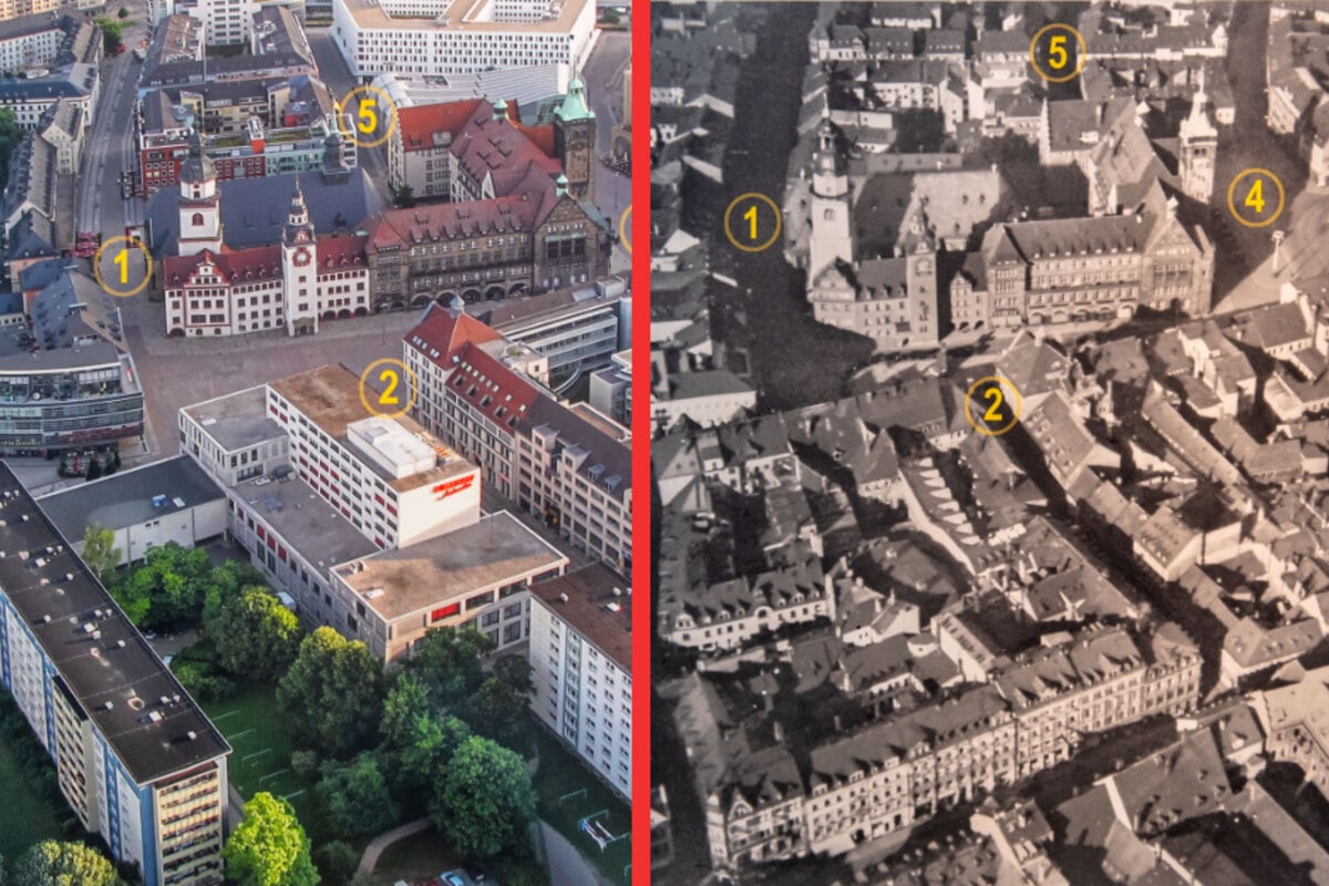 Chemnitz Spektakuläre Luftaufnahmen von gestern und heute