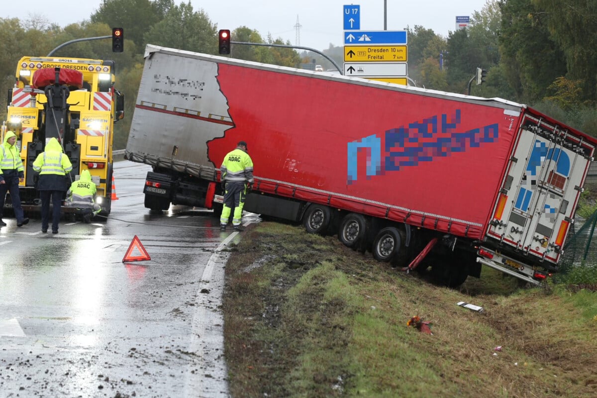 Lkw Verunfallt Auf B73 Bei Wilsdruff: Stau In Richtung Dresden!