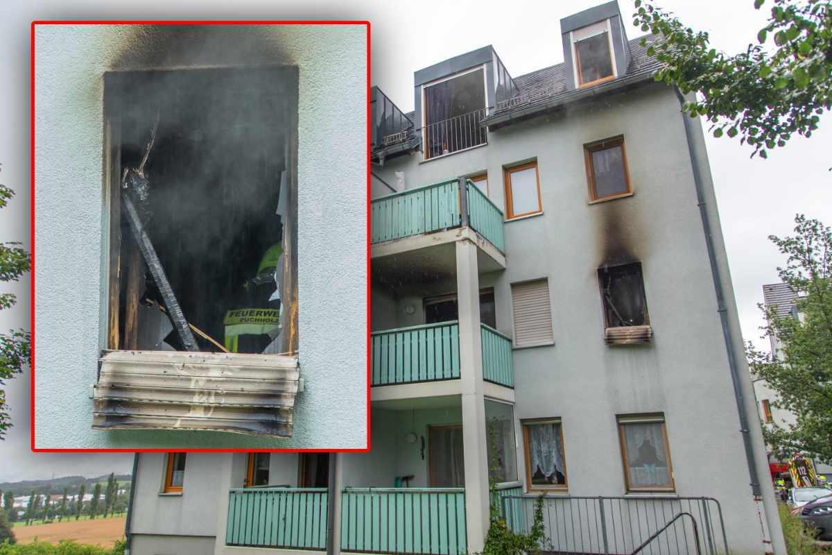Küchenbrand! Wohnung in Annaberg-Buchholz in Flammen