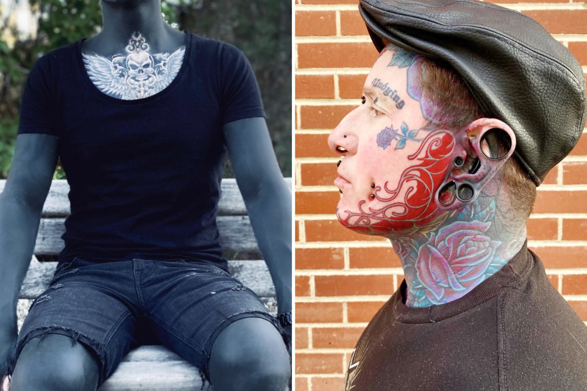 Most tattooed man in Canada shares extraordinary 7-year flashback