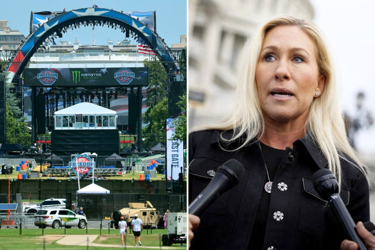 Marjorie Taylor Greene shares her thoughts on Trump's UFC birthday bash at the White House