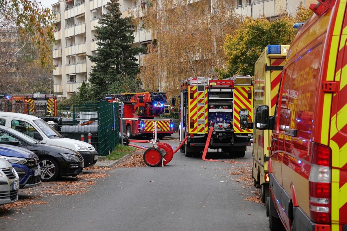 Feuerwehreinsatz in Dresden Gorbitz Ein Verletzter nach Kellerbrand