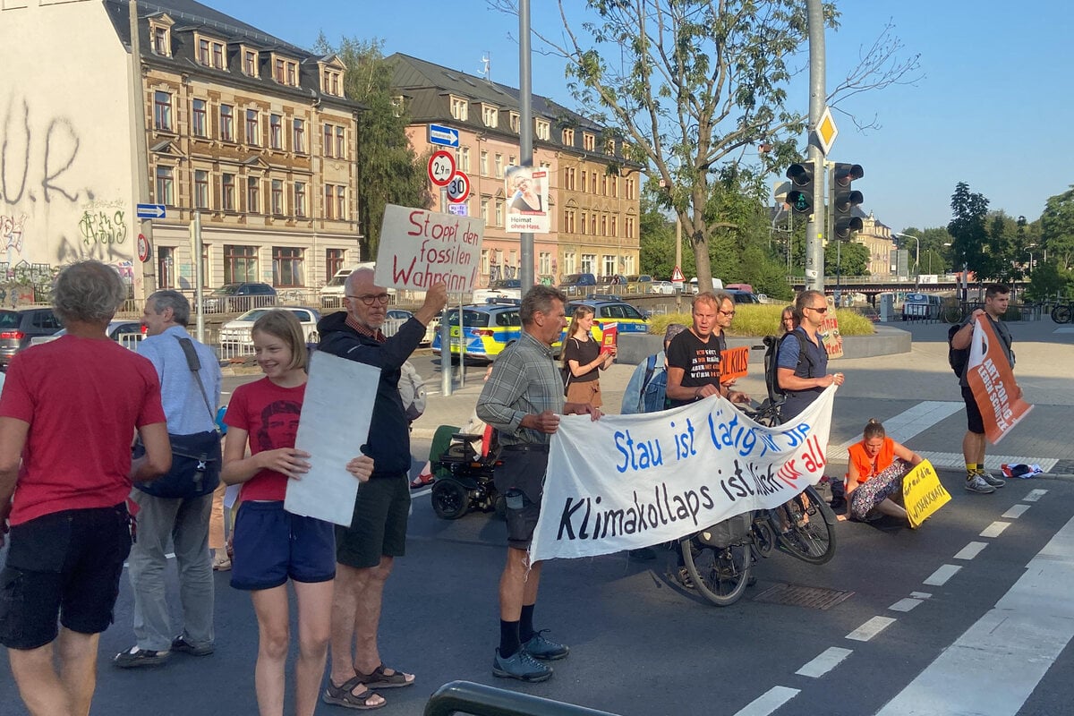 Klimaschützer blockieren Verkehr! Darum trifft es diese Dresdner Kreuzung