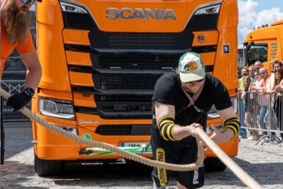 Strongman aus Berlin will Weltrekord mit Lkw aufstellen