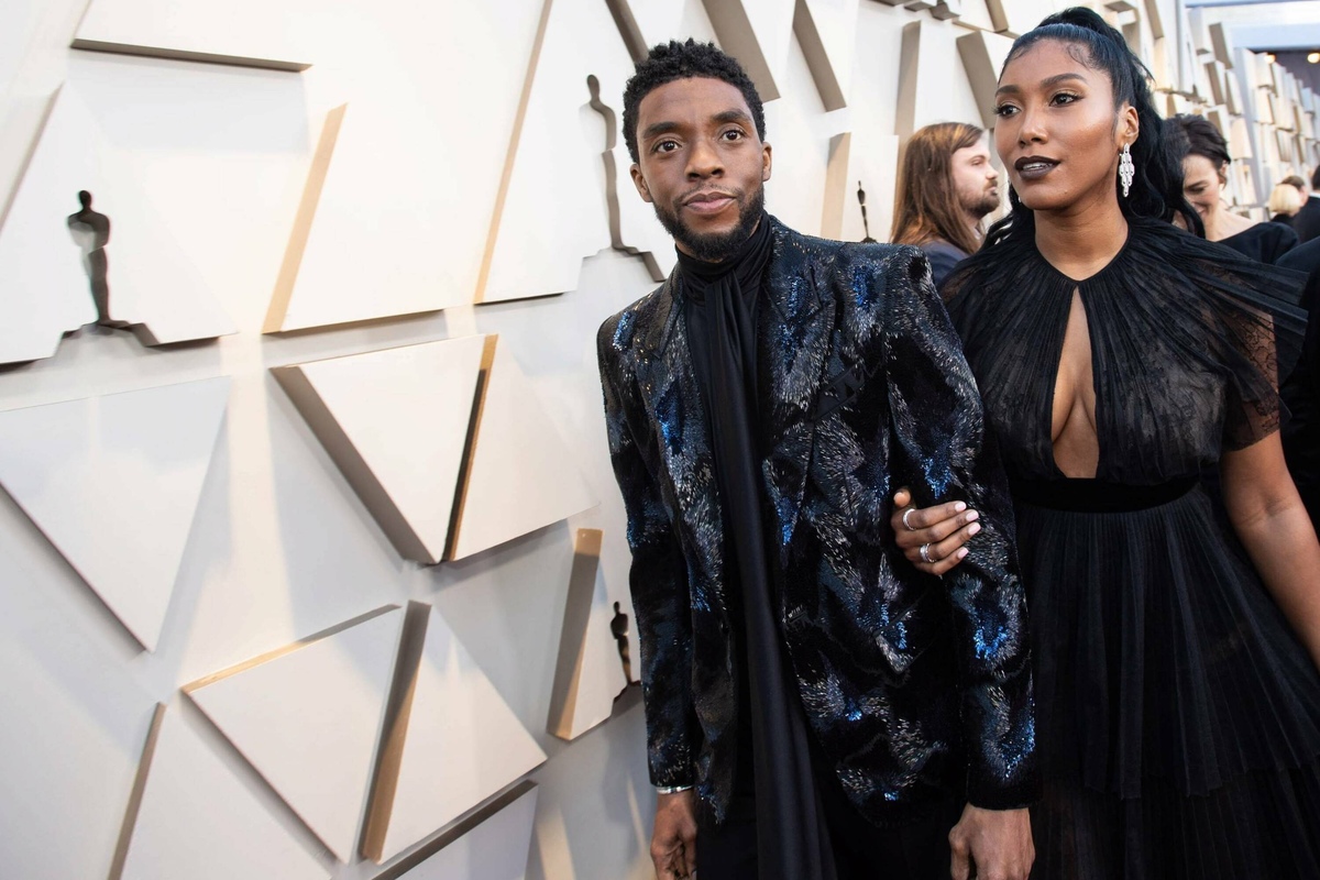 Chadwick Boseman’s widow makes emotional speech at Gotham Awards show