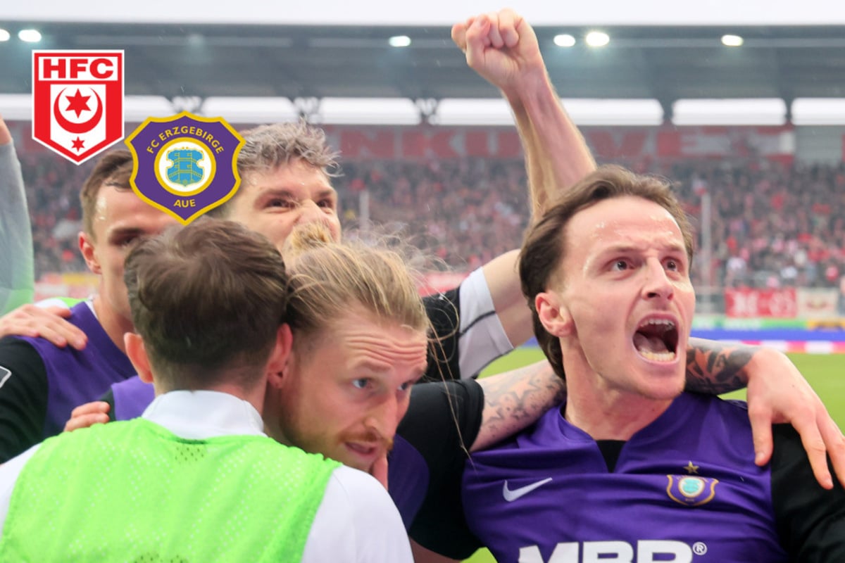 Erzgebirge Aue kämpft sich zurück und siegt in Überzahl gegen Halleschen FC