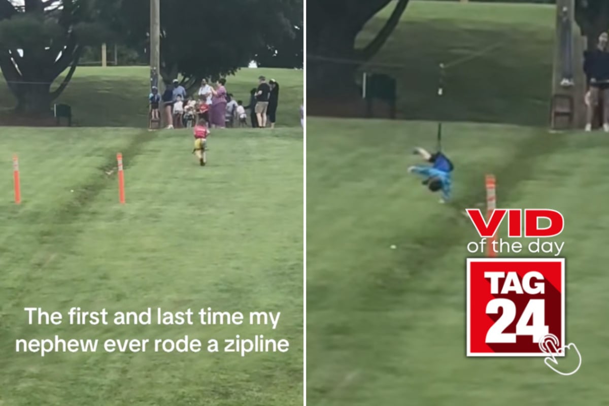 Viral Video of the Day for April 22, 2026: Boy's zipline ride goes horribly wrong in hilarious TikTok