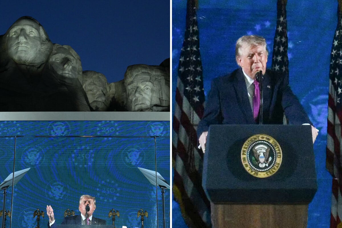 Trump warns American identity under "renewed attack" in angry 250th speech at Mount Rushmore