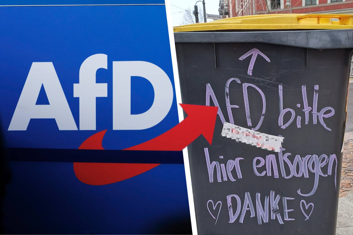 Berliner zeigt, was er von AfD hält: "Entsorgung erfolgt im Restmüll"