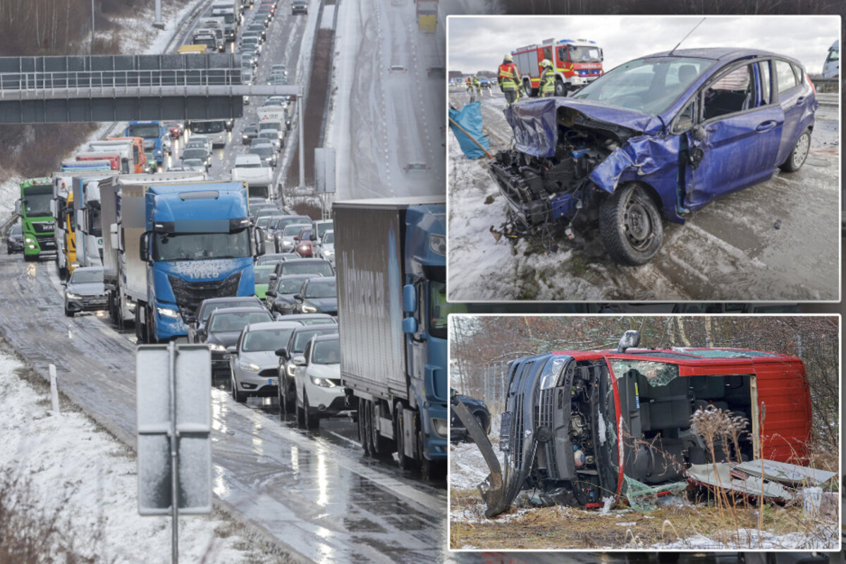 Schnee Unf Lle Legen Verkehr Auf A Lahm