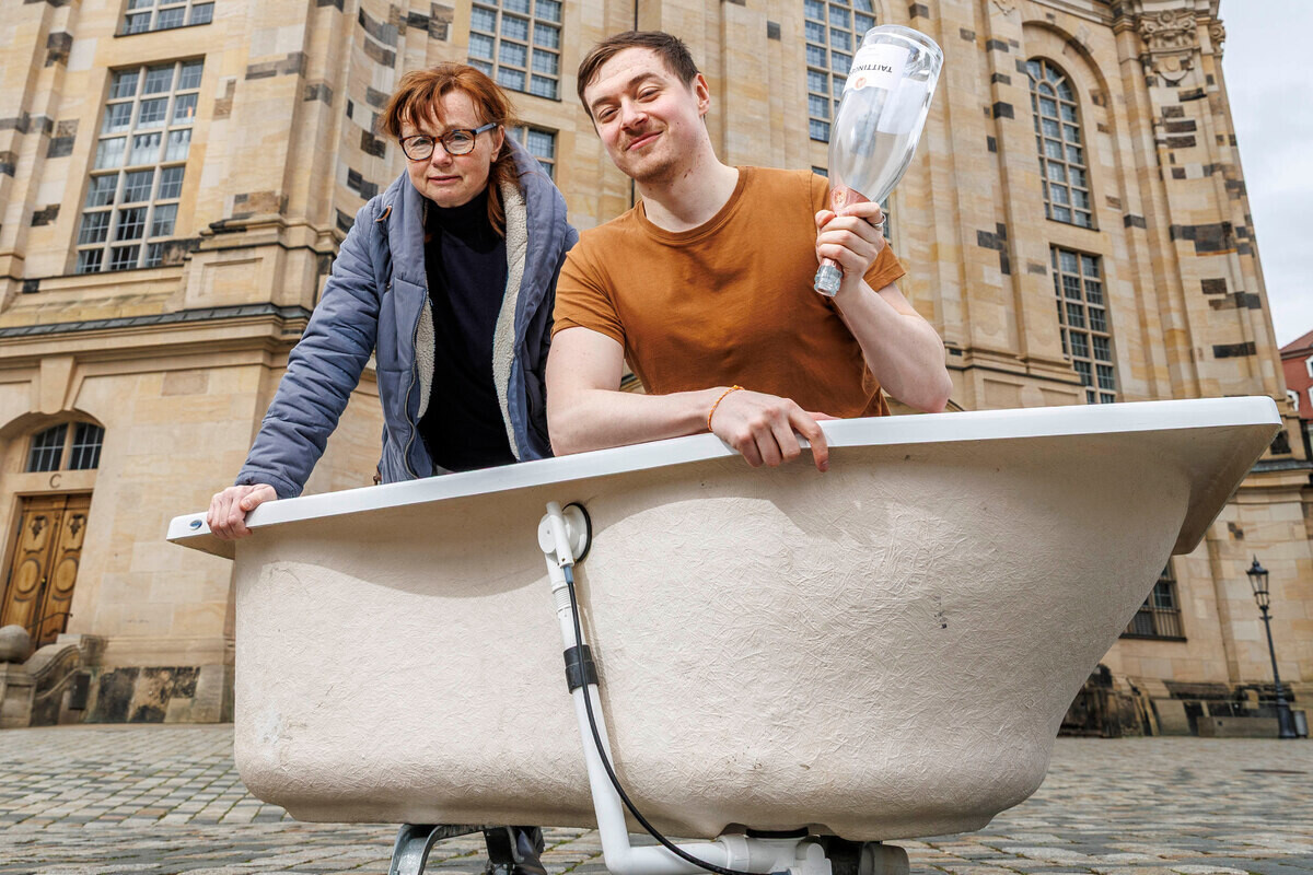 Dem Klima zuliebe: Schampusbad vor der Frauenkirche